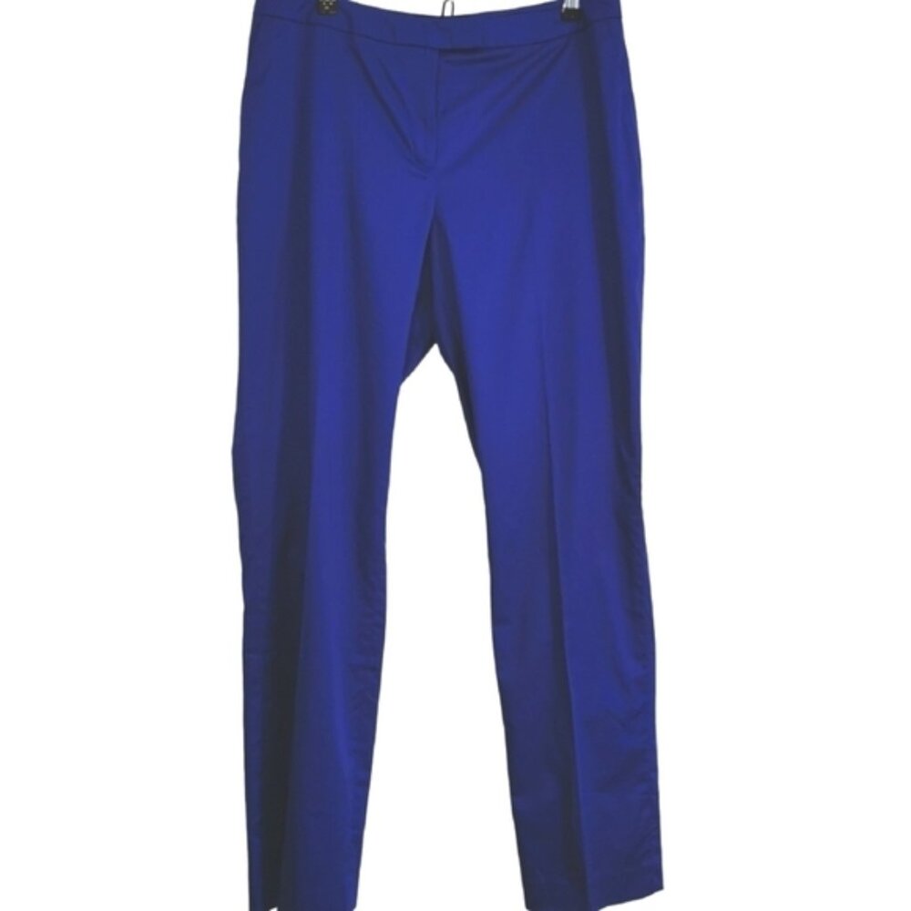 NWT Jones New York Cotton Straight Leg Smooth Front High Waist Pants - Sz 10